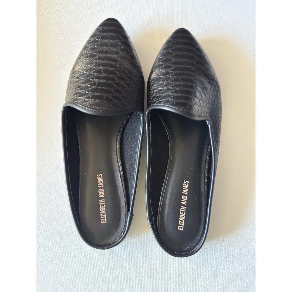 Elizabeth And James Women's Black Slip On Shoes Size 9M